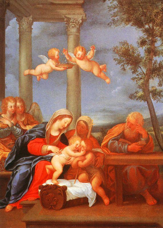 Albani, Francesco The Holy Family (Sacra Famiglia) Sweden oil painting art